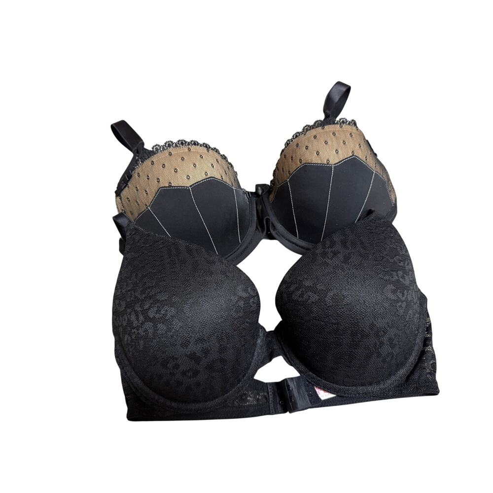 32D Bra Lot of 2  Top Adore Me NWT Bottom Victoria Secrets PINK Black Cheetah